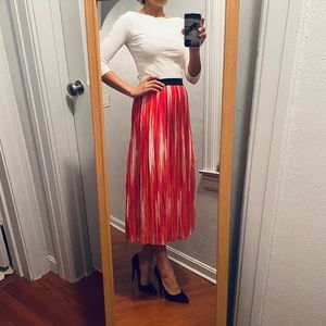 Notations Multicolored Pleated Skirt